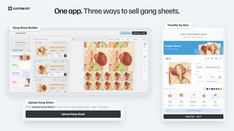 Custom DTF: Gang Sheet Builder