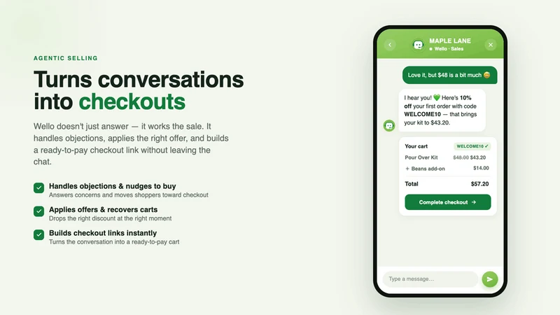 Wello: AI Chatbot & Live Chat