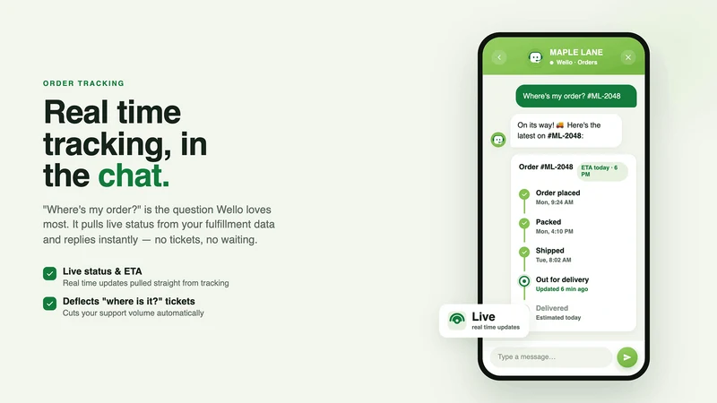 Wello: AI Chatbot & Live Chat