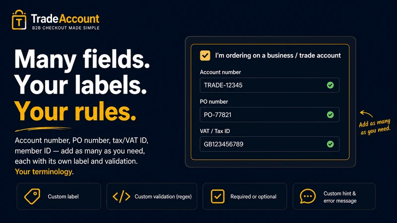 Trade Account Checkout
