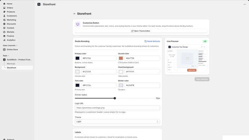 SudoMock ‑ Product Customizer