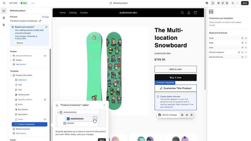 SudoMock ‑ Product Customizer