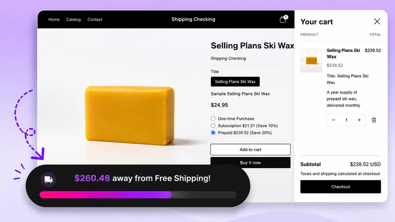 ShipGoal: Free Shipping Bar
