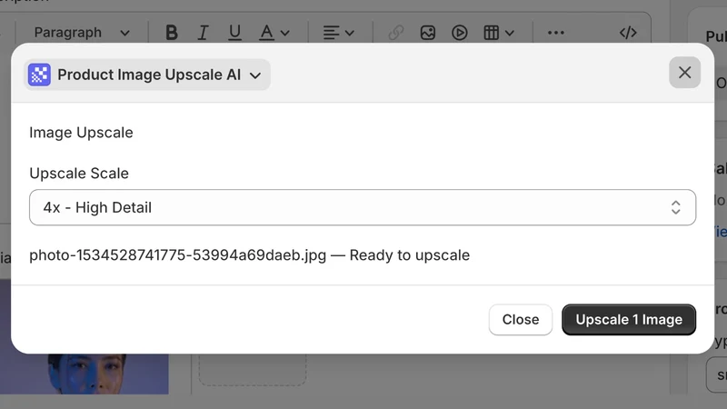 ProductImageUpscale ‑ AI