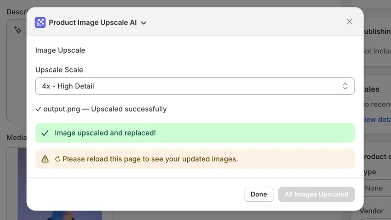 ProductImageUpscale ‑ AI