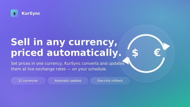 KurSync Auto Pricing