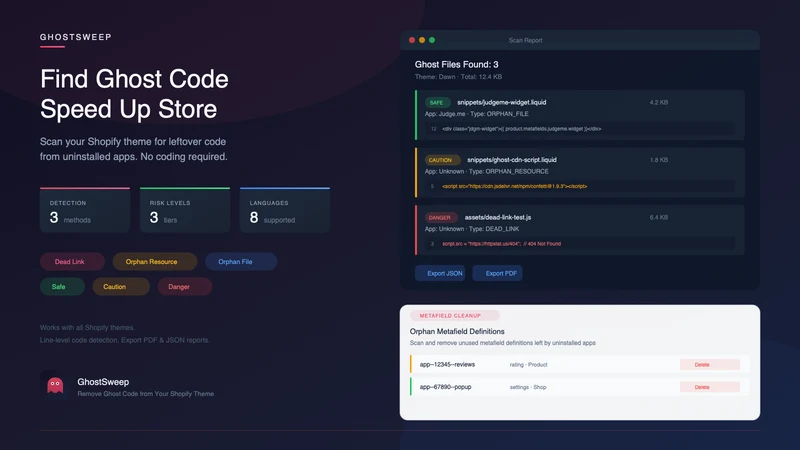 GhostSweep: Ghost Code Scanner