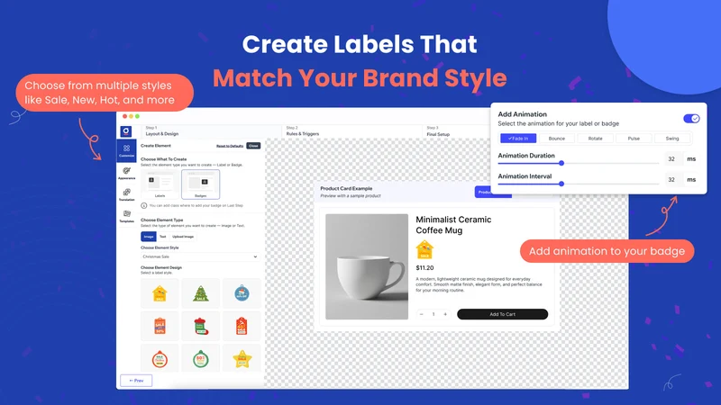 GA: Product Labels & Badges