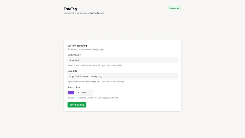TrueTag: Serial QR & Warranty