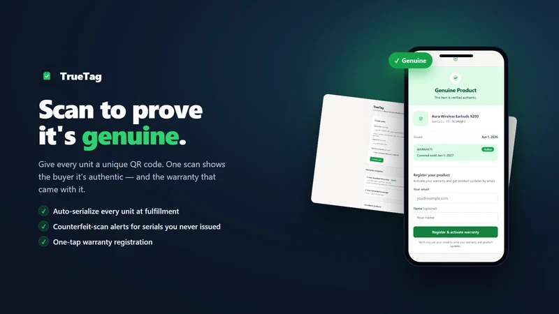TrueTag: Serial QR & Warranty