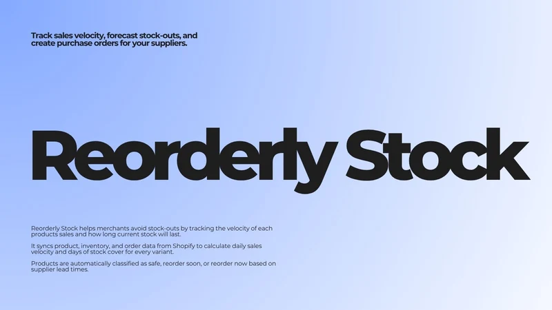 Reorderly Stock