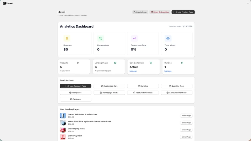 Hexel: AI Store Builder