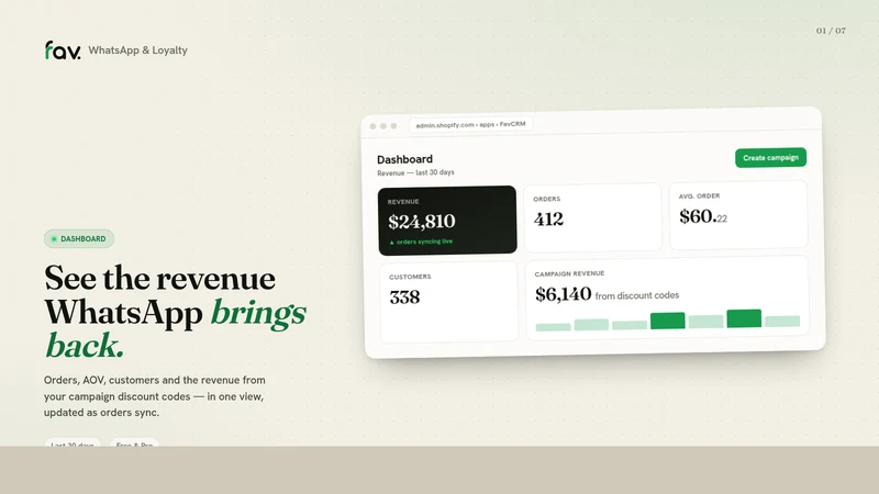 FavCRM: WhatsApp & Loyalty
