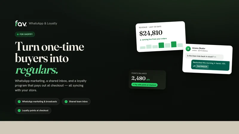 FavCRM: WhatsApp & Loyalty