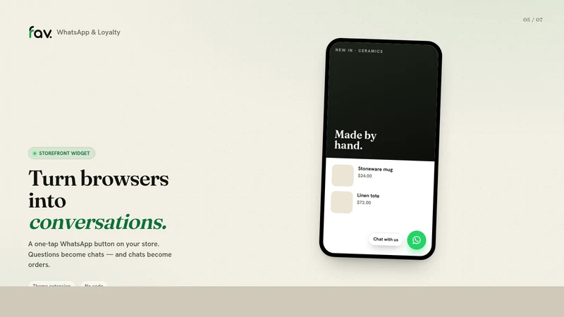 FavCRM: WhatsApp & Loyalty
