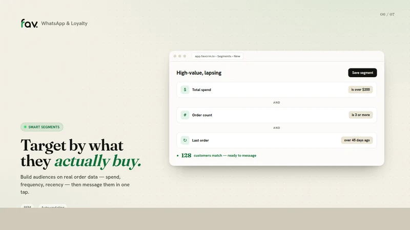 FavCRM: WhatsApp & Loyalty