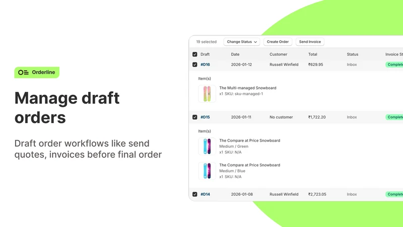 Orderline Custom Order Manager