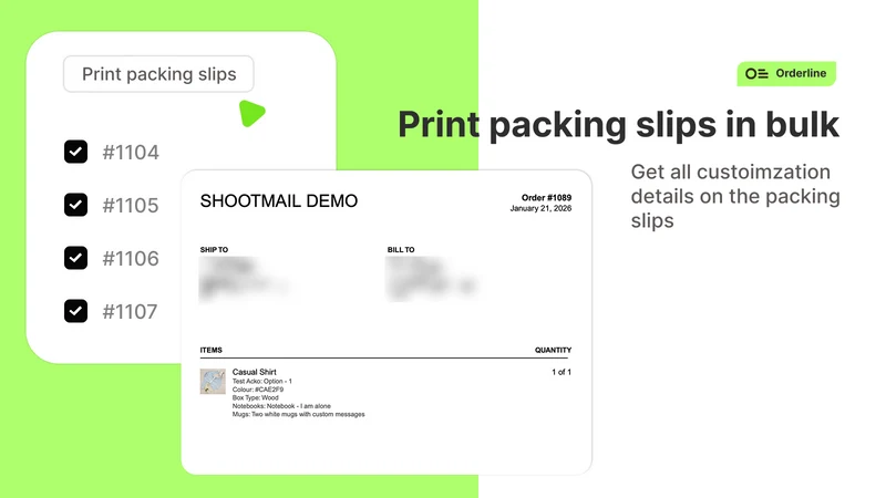 Orderline Custom Order Manager