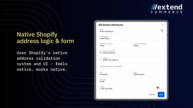 Extend B2B Address Book