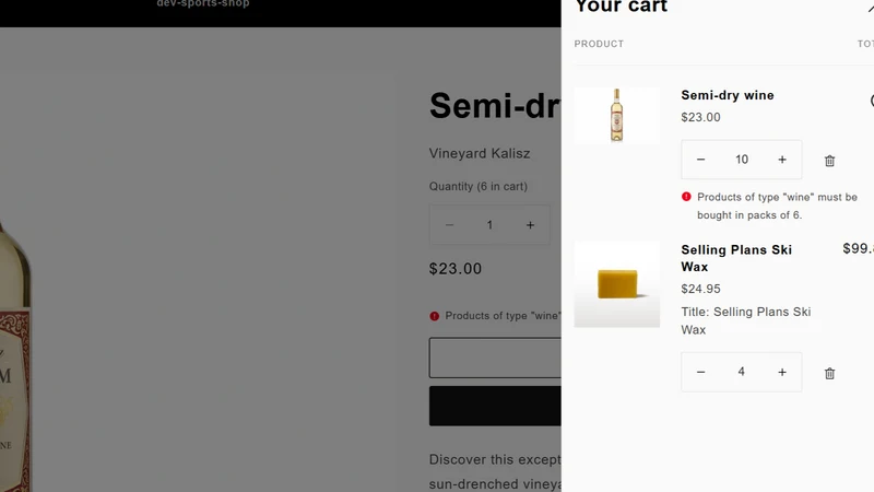 Smart Cart Limits & Validation