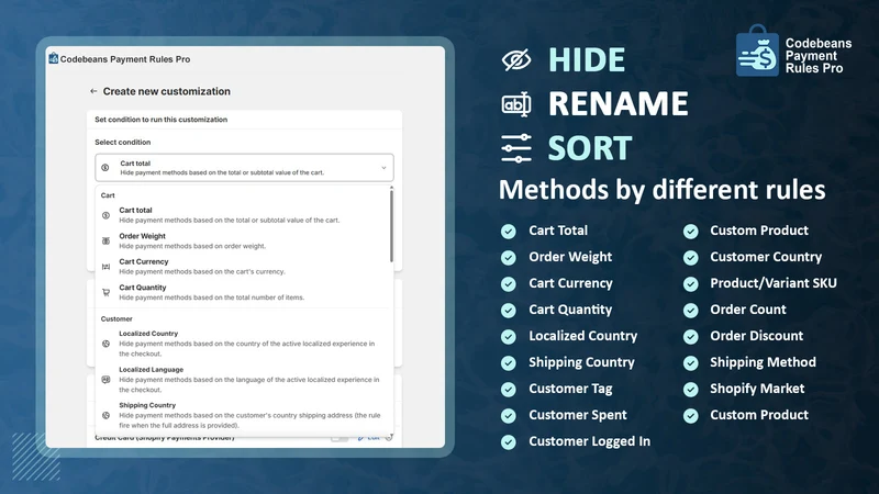 Codebeans Payment Rules Pro