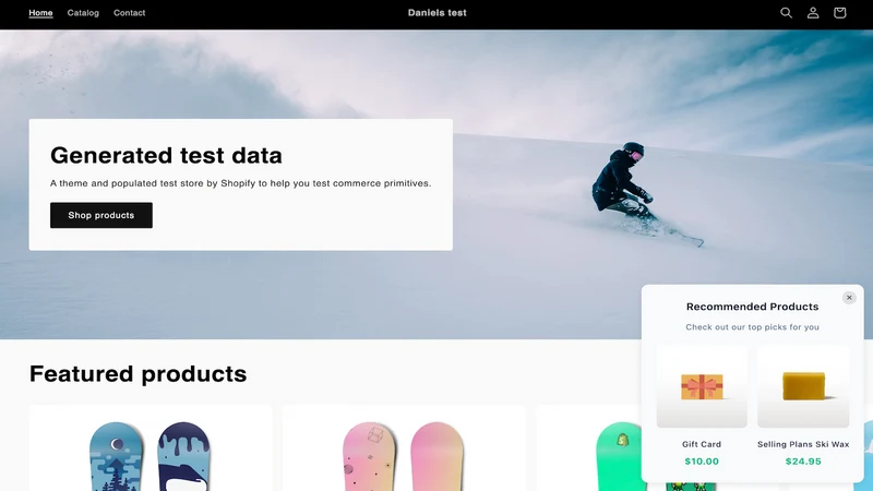 Daniels Products Card