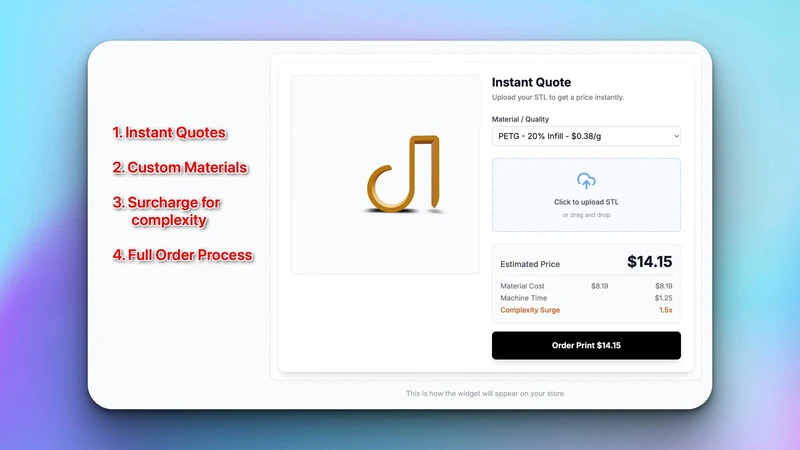 Filaquote: Instant 3D Quotes