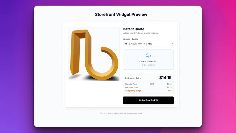 Filaquote: Instant 3D Quotes