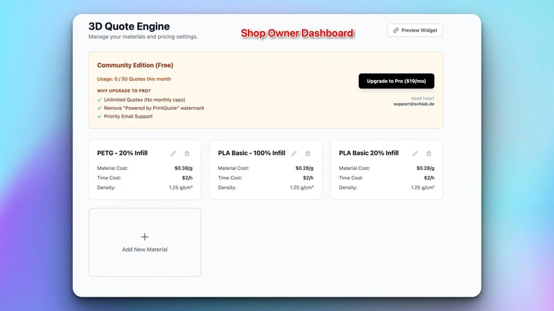 Filaquote: Instant 3D Quotes