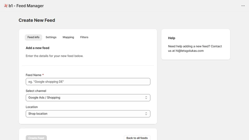 b1: Product Feed Manager