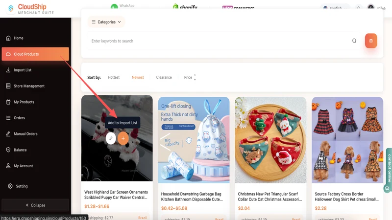 cloudShip ‑ dropshipping