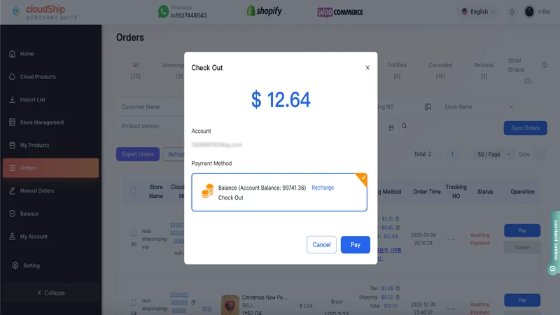 cloudShip ‑ dropshipping