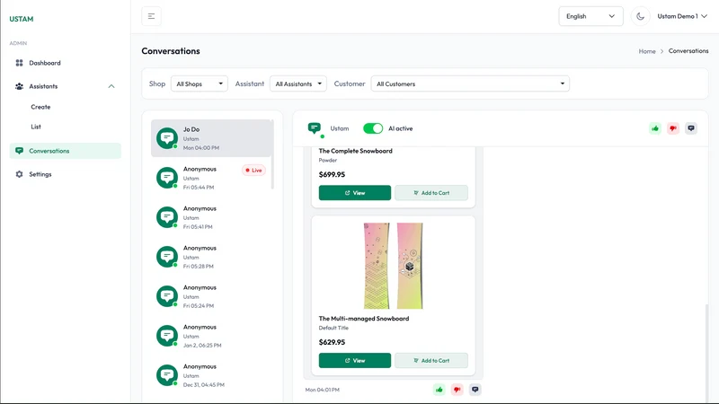 Ustam: AI Commerce Team