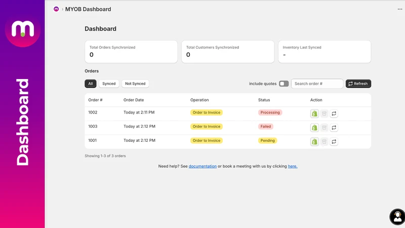 MYOB ‑ MYOB Integration