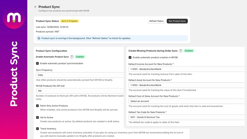 MYOB ‑ MYOB Integration