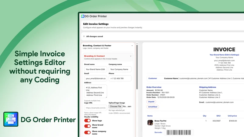 DG Order Printer