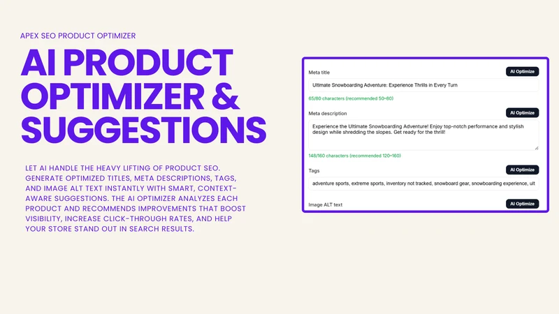 Apex SEO: AI Product Optimizer