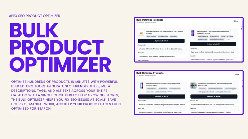 Apex SEO: AI Product Optimizer