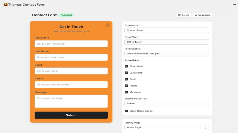 Thomas Contact Form