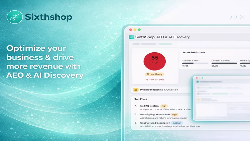 SixthShop:AI SEO,JSON,ALT Text