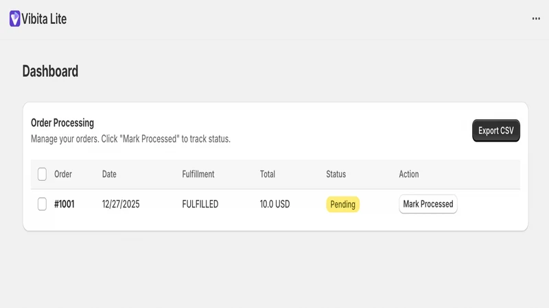 Vibita: Stock & Inventory Sync