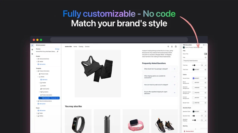 Sumo Product FAQ Builder + AI