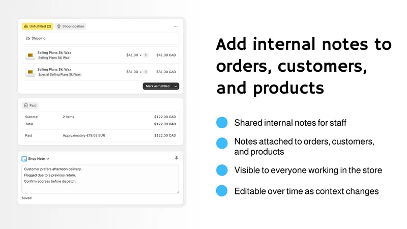 Shop Notes