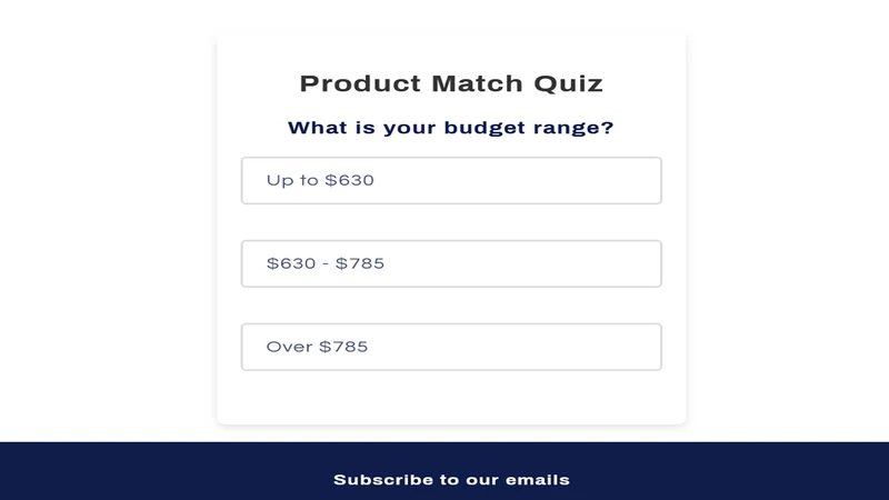 QuizShop: Product Quiz Maker