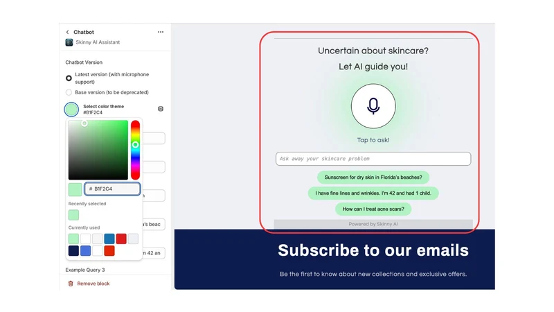 Octosell: AI Chatbot as Popup