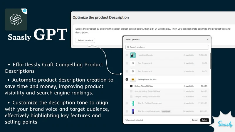Smart description by ChatGPT