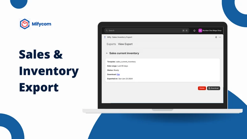 Mify: Sales & Inventory Export