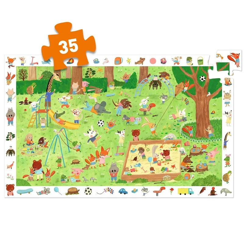 Puzzle Observación El jardín de los amiguitos - Djeco