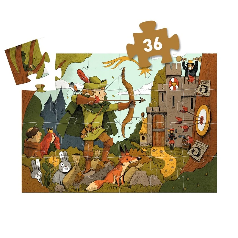 Puzzle silueta Robin Hood - Djeco