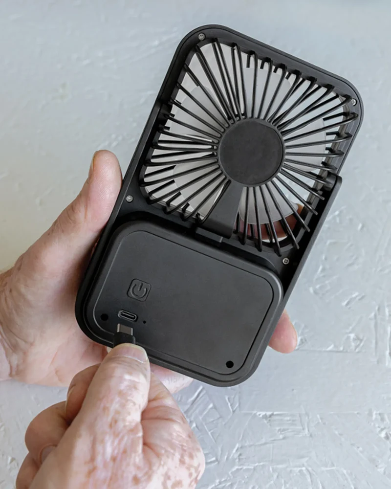 Ventilador de mesa plástico reciclado para personalizar
